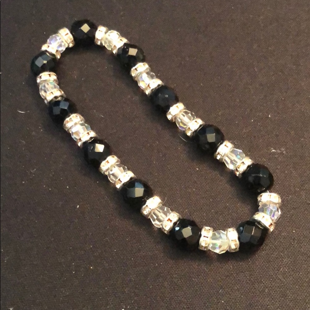 Black / crystal bracelet